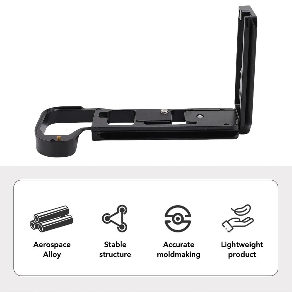 Acogedor Camera Metal QR L Plate for Aluminum Alloy L Bracket Compatible with Screw Hole GFX100S/GFX50SII, Handles, 1/4"