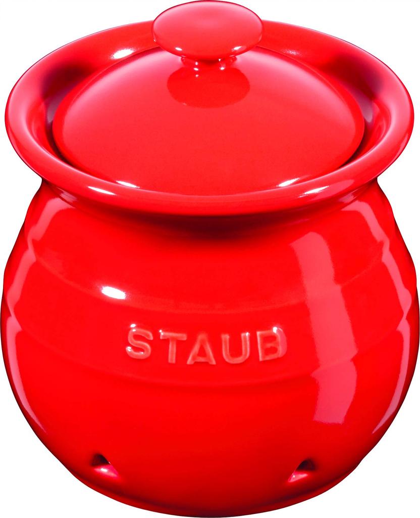 Staub Garlic Keeper Cherry, Ceramic, Garlic Storage, Dishwasher Safe [Official Japanese Product] Garlic Keeper 40511-580