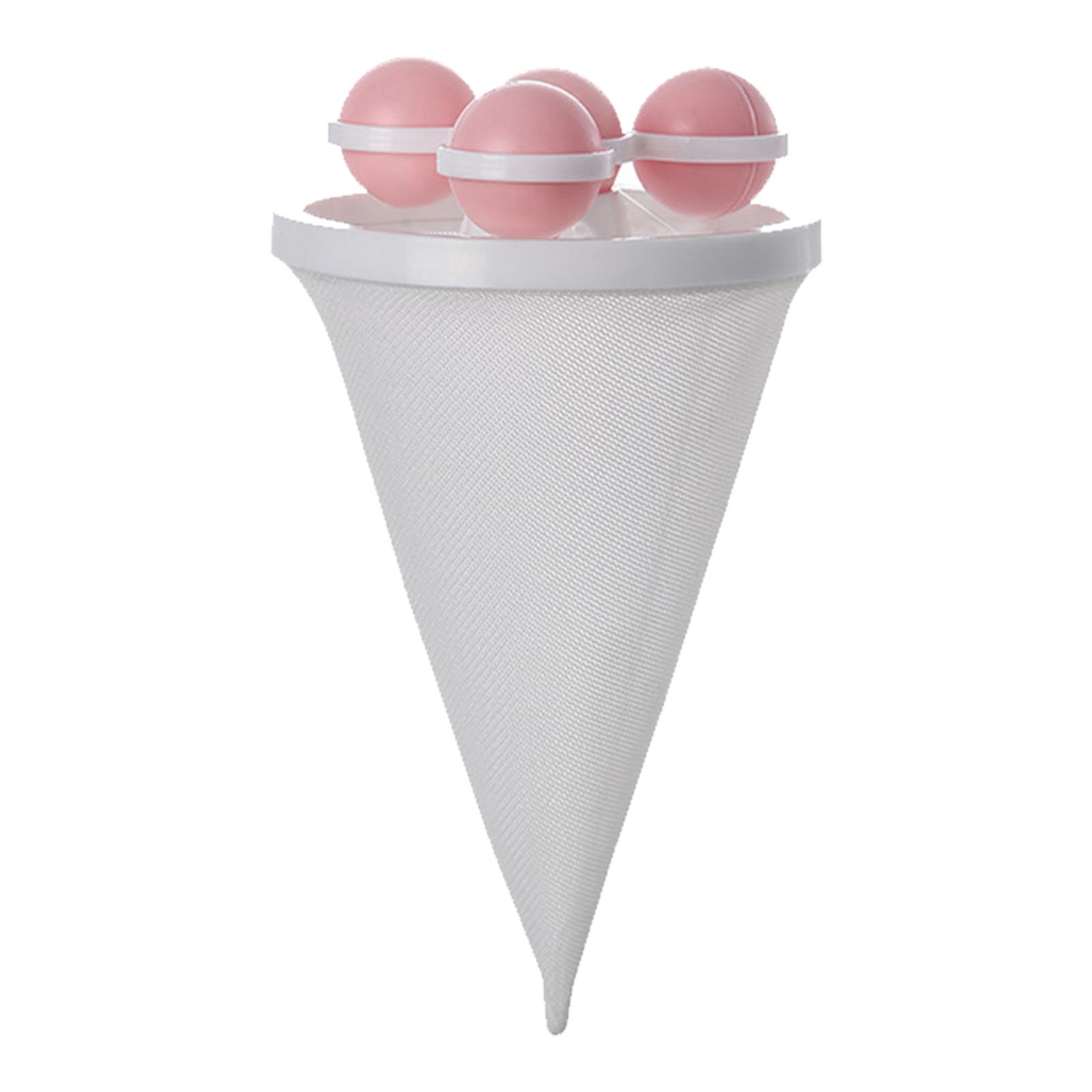 

Washing Machine Hair Catcher Reusable Nylon Mesh Filter Bag For Pet Hair Lint Removal Universal Floating Design Reusable розовый