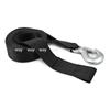 6M Black Polyester Heavy Duty Winch Strap for Boats Car Vehicles Emergency Towing Rope with Safety Snap Hook Replacement Parts