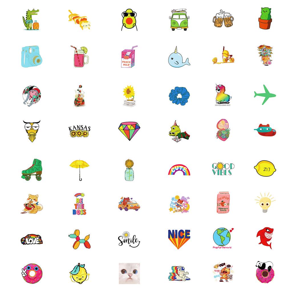 100 Kleine Größe 4cm Kleine Frische Mix and Match Aufkleber Niedliche Donut Panda Aufkleber