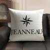 J-Jeanneaus Yachts Logo Cushion Cover Natural Linen Organic Fabric Double-Sided Printing Sofa Home Decor Gift Pillow Case