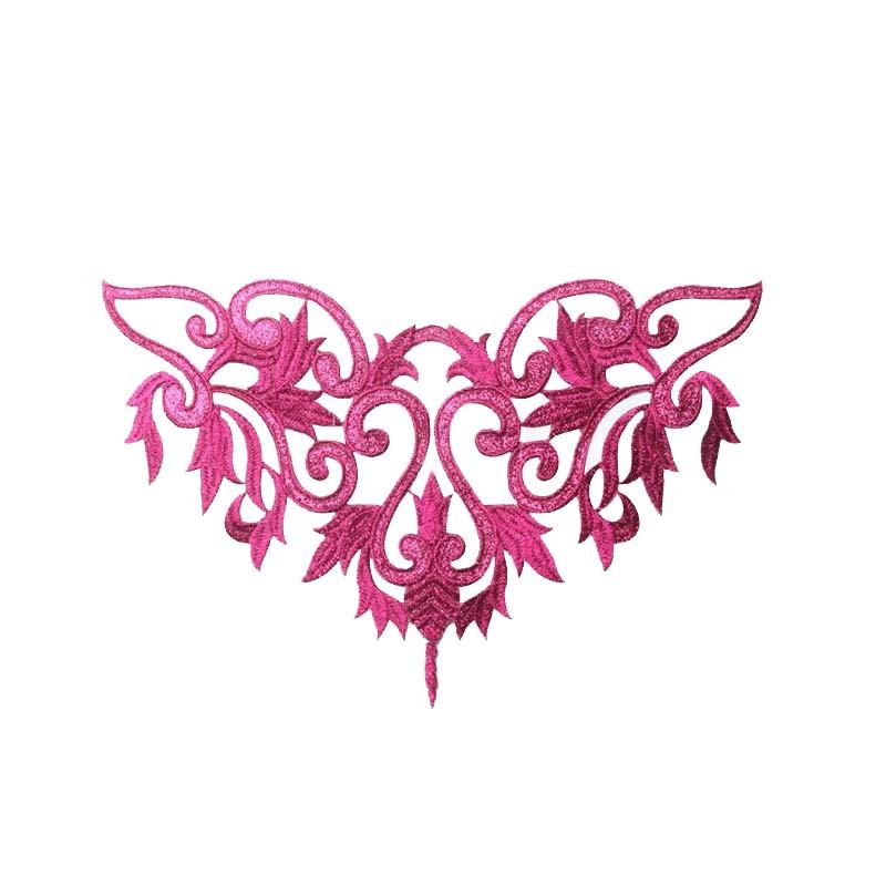 Diy Performance Clothing Decorative Iron-on Patch Sticker Embroidery Gold Silver Thread Yarn Costume Dress Geometric Applique