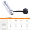 SF10 Industrial Connector Waterproof Plug and Socket Set, Metal Connectors Set Male Female Push Connectors Pair 2-5pin