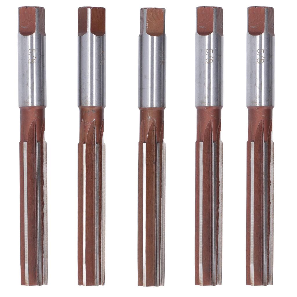 5Pcs Hand Milling Cutter Tool 9SiCr  Hand Reamer for Aluminum Cast Iron 58in