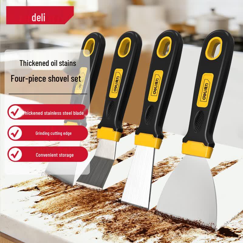 Deli 4-Piece Caulk & Grout Cleaning Scraper Set