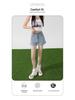 Women's High-Waist Elastic Denim Shorts - Summer Thin, Loose, Three-Quarter Length with Split Hem