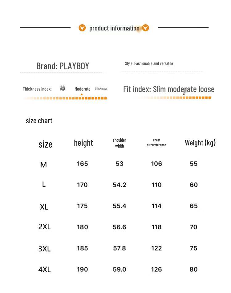 Playboy Men's Casual Long Sleeve T-Shirt & Sweatshirt