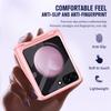 For Samsung Galaxy Z Flip6 5G/Z Flip5 5G Case Hard PC Non-Slip Phone Cover with Tempered Glass Film