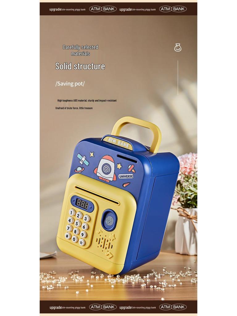 Password Coin Counting Money Jar: 2025 Kids' Savings Gift with Removable Lid