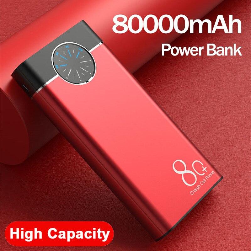 Buy Portable Power Bank 80000mAh External Battery Charger Aluminum