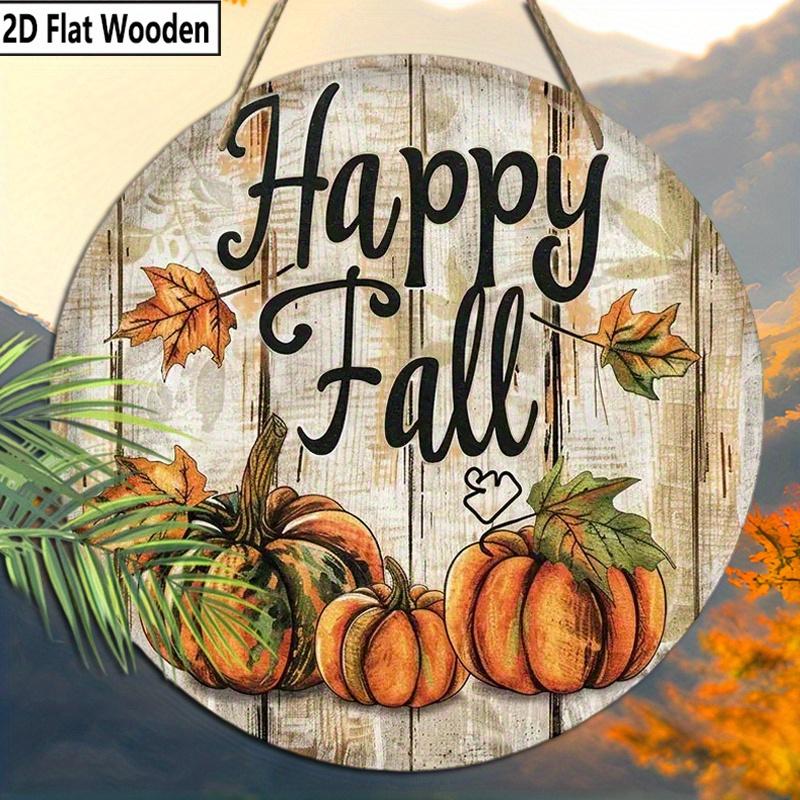 Garden Decorations,autumn Harvest Festival Decorations,wooden Hanging Decorative Signs,"happy Fall" Signs, Pumpkin pattern,2D Flat Products