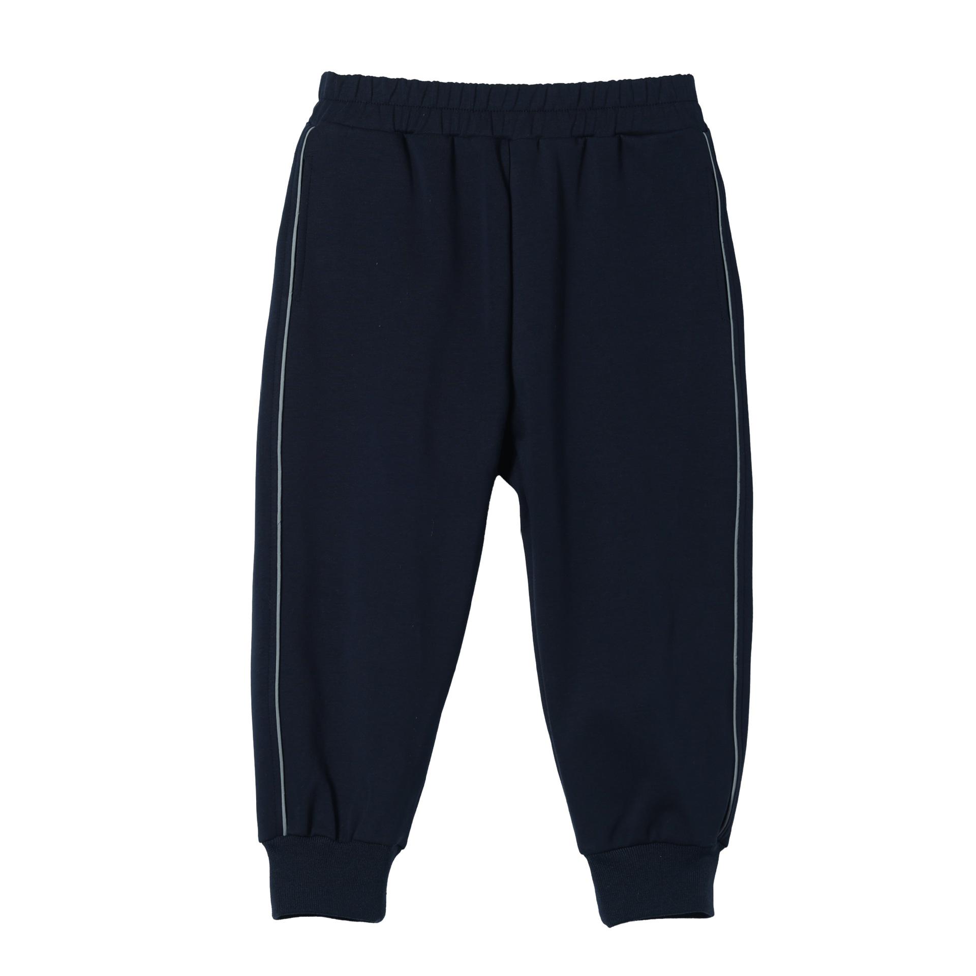 

Elastic Waist Knitted Sweatpants - Versatile School Uniform for Spring/Autumn 100 cm