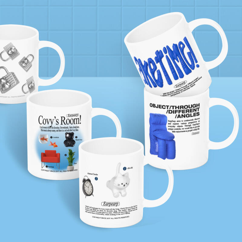 EARPEARP OBJECT Mug Collection CARROT INSIDE RAINBOOTS-BLUE (Mug)