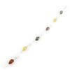 Les Trésors De Lily [J2127] - Silver Bracelet 'Inspiration' Amber 3 Tones