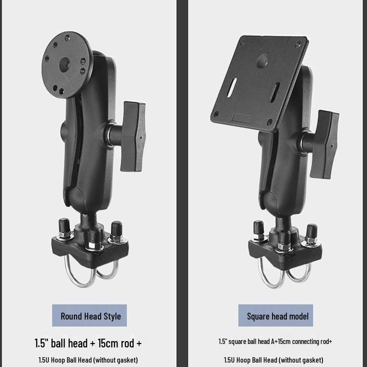 Industrial Forklift Tablet Mount with 1.5" VESA Ball Head and Double U-Bolt for Round Tubes