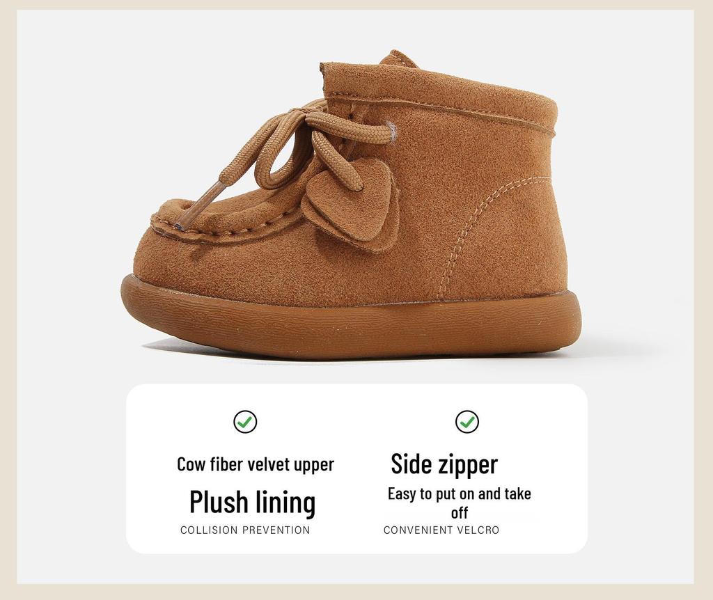 2025 Autumn/Winter Girls' Versatile Korean-Style Princess Cotton Boots - Soft Sole & Non-Slip.