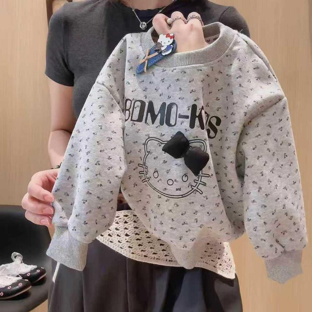 Girls' Cute Cartoon Hoodie & Pants Set - Spring/Autumn Sportswear Two-Piece Outfit