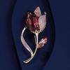 Retro Tulip Brooch, Luxurious and Exquisite Brooch, Versatile Crystal Pin, Elegant Suit Accessory