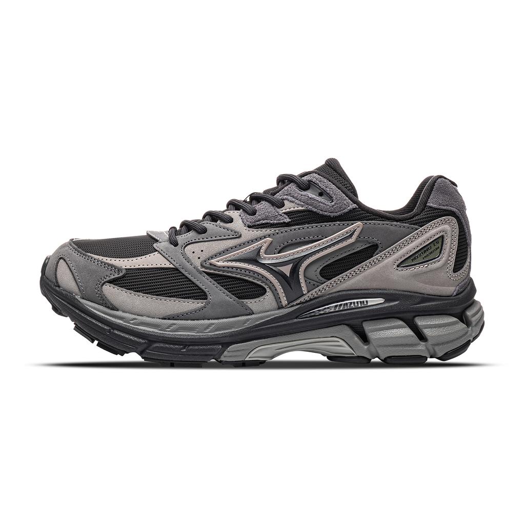 Men's Sneakers Mizuno LG Premium Running Shoes Unisex Low-top Black Brown/Wet Gray/Light Black Red