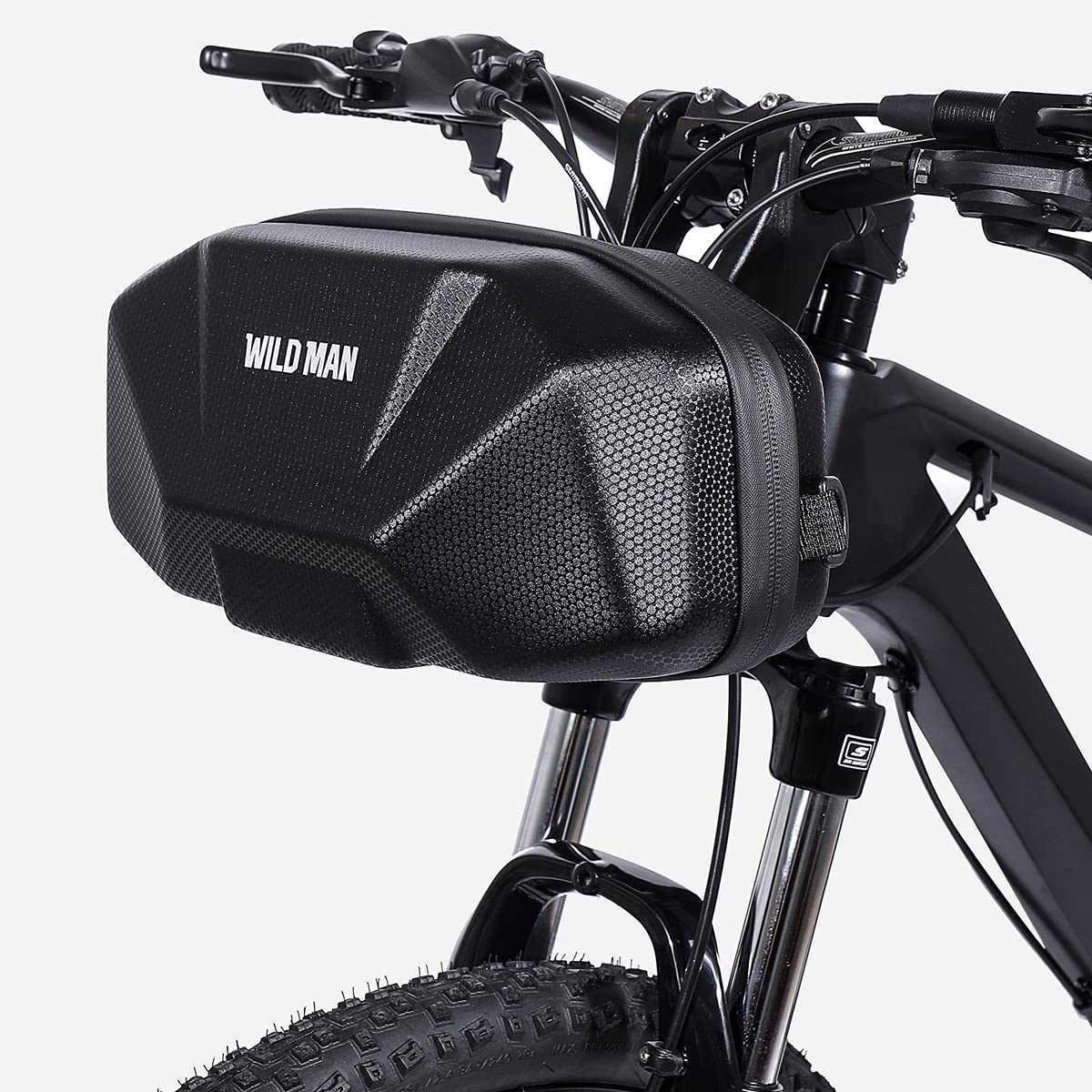 WILD MAN Quick Release 3.5L Hard Shell Rainproof Motorcycle Handlebar Bag Scooter Handlebar Bag for Kick Scooter Folding Bicycle (X9)