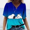 Fashion Printed Top Casual Simple Short Sleeve Loose T-Shirts Women’s