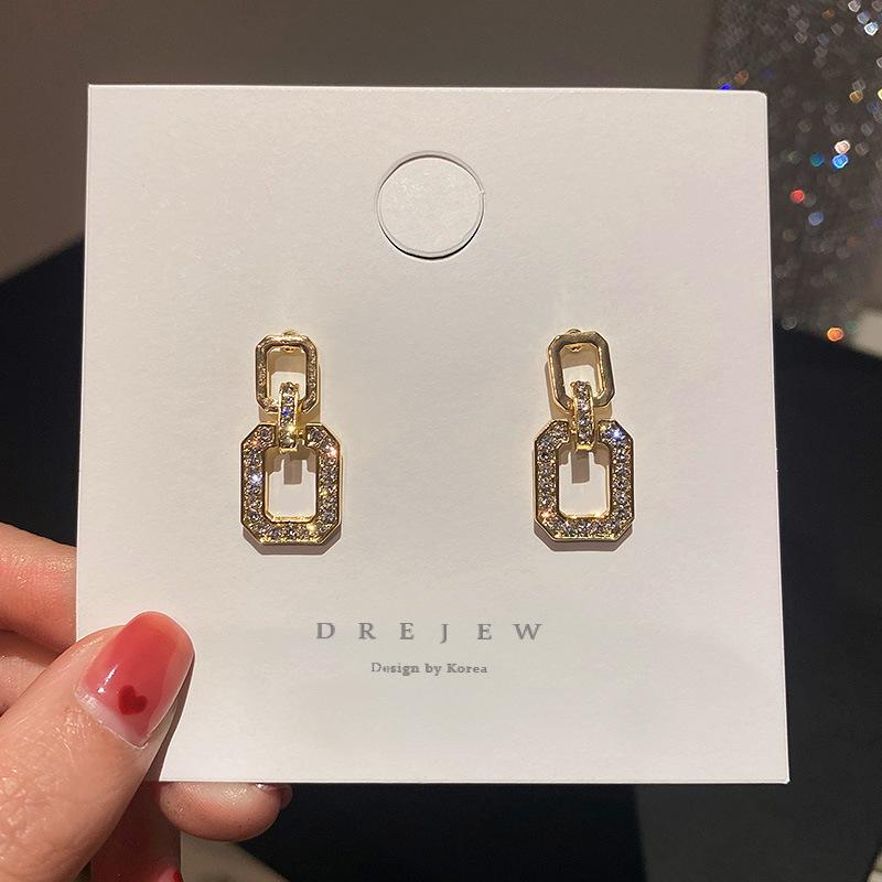 Exaggerated Baroque Metal Generous Circle Earrings for Women New Design Matte Gold Simple Drop Earring Fashion Zircon Gift