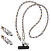USB Cable Multi Charging Cord PD 60W Fast Charging Data Cable 2-in-1 for Apple Type C Devices Phone Hanging Rope Charging Cable Data Transfer