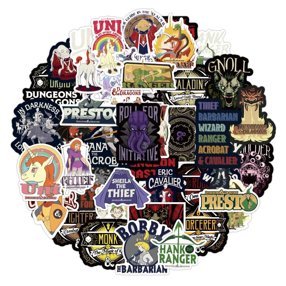 50/100PCS Dungeons & Dragons Stickers Cool Game Graffiti Sticker Scrapbook Luggage Laptop Guitar Car Bike Skateboard Toy