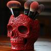 Halloween Personalized Colorful Skull Makeup Brush Holder Pen Holder Decoration Flower Pot Home Decor Desk Accessories