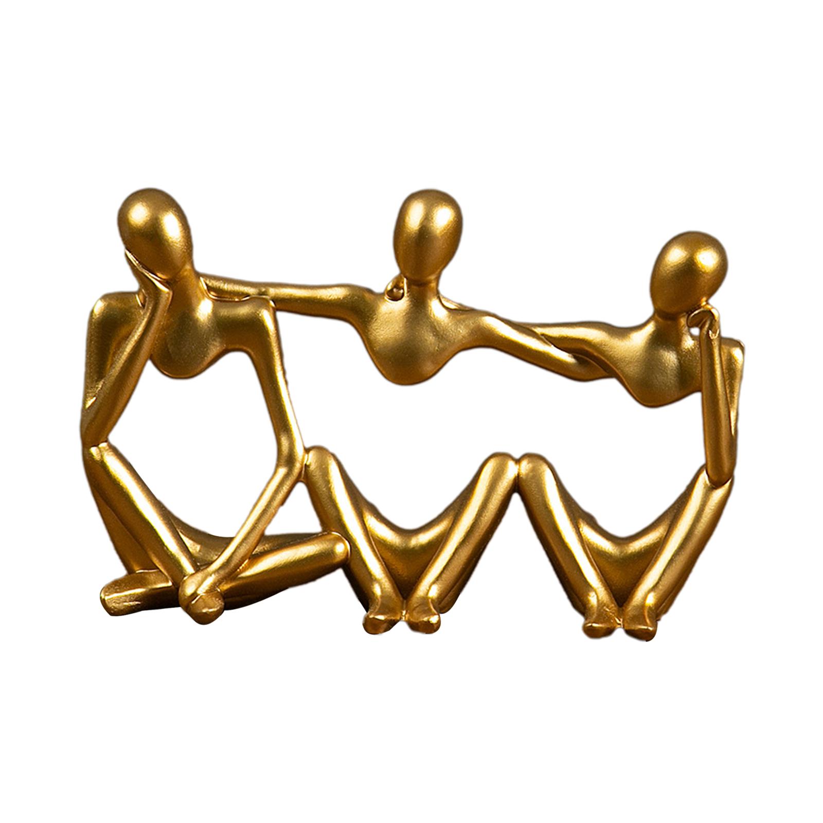 Abstract Thinker Statue Figurine Nordic Ornament Resin Sculpture for Shelf Cafe Desk Festival Decoration