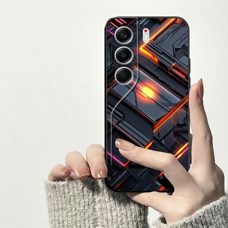 For Tecno Camon 40 Pro 5G /CM7 Case Bumper Soft Silicone Back Cover For Tecno Camon 40 /CM5 Black TPU Shockproof Phone Case