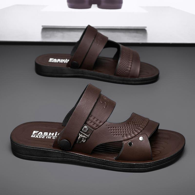 

Модные мужские сандалии Летние сандалии для отдыха и пляжа Мужская обувь Новые уличные кроссовки Мужские Ретро Удобные Повседневные сандалии Мужские 39 коричневый
