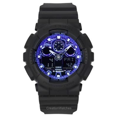 G-Shock Analogico Digitale Cinturino in Resina Quadrante Blu Quarzo GA-100FL-1A 200M Orologio da Uomo