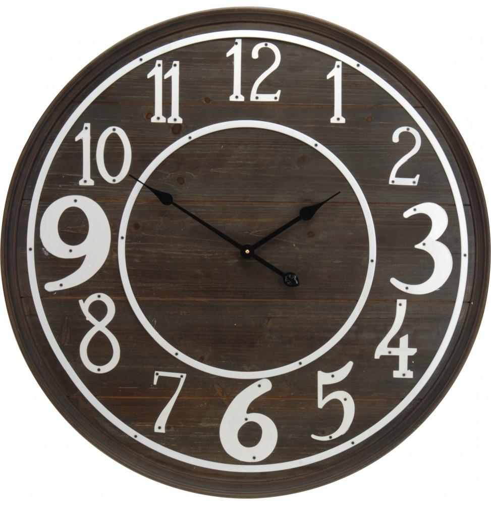 Buy Wall Clock D 80 Cm Dark Wood at affordable prices — free