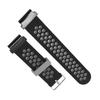 20mm Silicone Watchband Breathable Water Resistant Comfortable Wrist Strap for Garmin Fenix 7S 6S 5S Black Gray