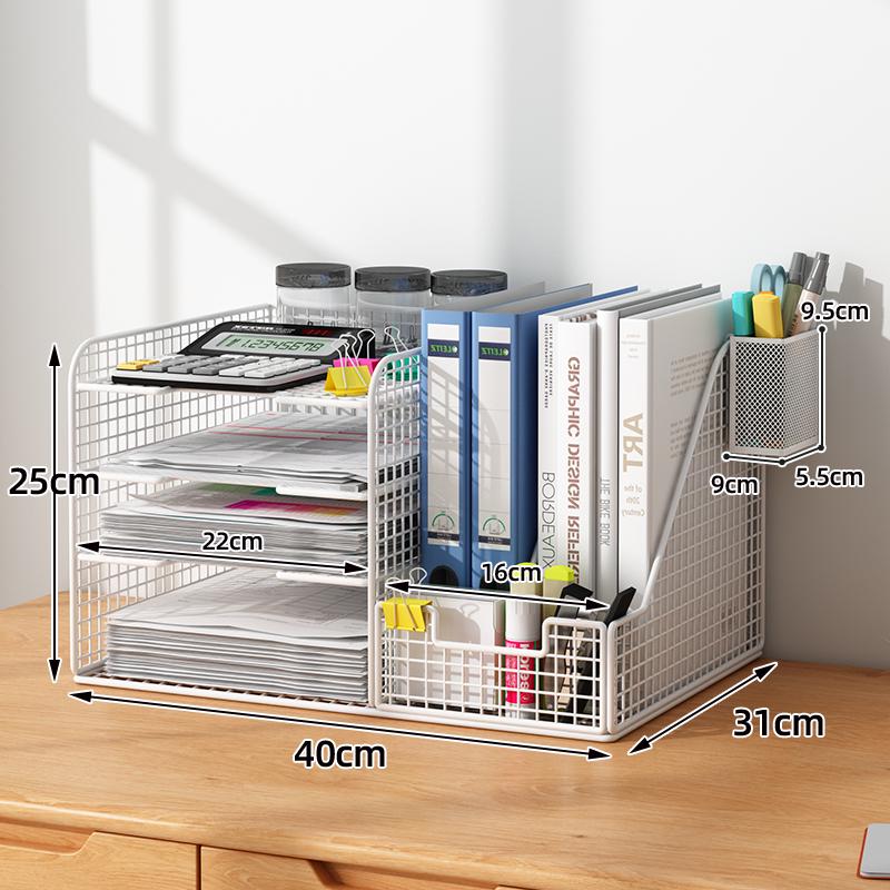 Multi-layer Desktop File & Bookshelf Organizer