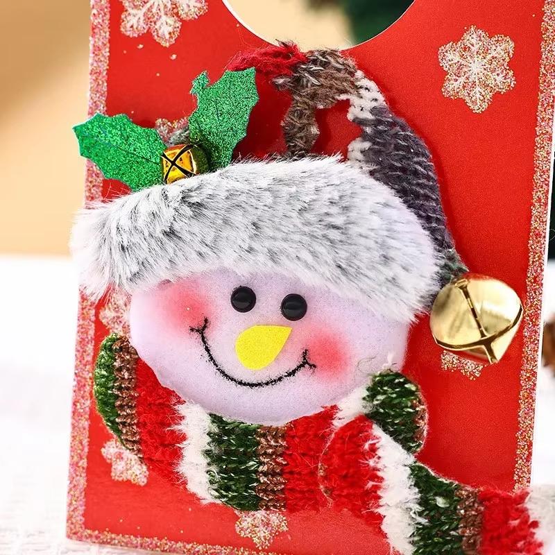 Christmas Decoration Home Christmas Cartoon Door Handle Pendant Santa Claus Snowman Elk Merry Christmas Home Door Decoration
