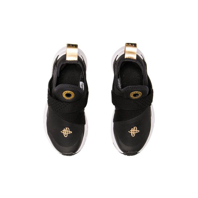 Nike Huarache Extreme Trend Shock Absorbing Durable Low Top Kids Running Shoes Kids Sneaker Black Gold AH7826-007