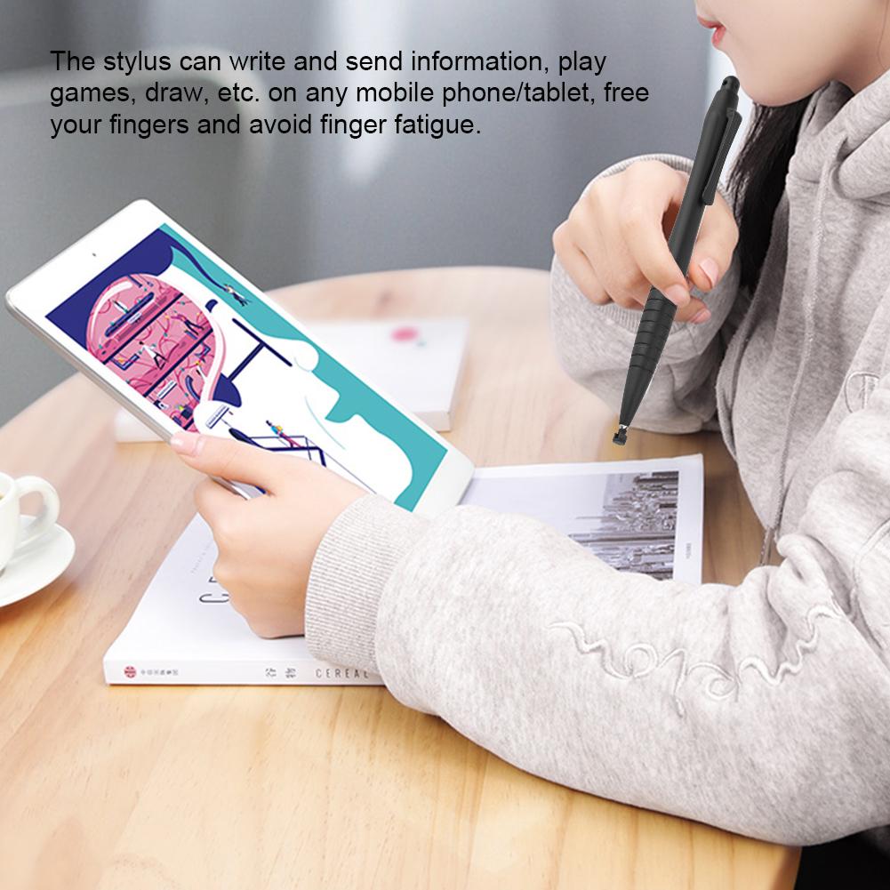 Pen Clip Type 4mm Writing Touch Stylus Mobile Phone Tablet High Precision Stylus Pen(Black)