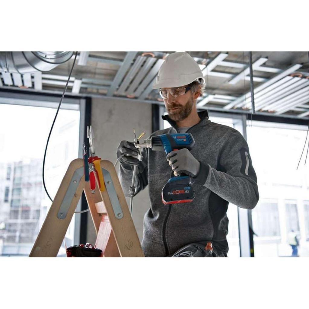 Bosch Professional 18V Cordless Hot Air Gun Charger Sold Includes One Nozzle and One Blue (Body Only, Separately, PHG-N2 PHG-N5 Nozzle) GHG18V-50H