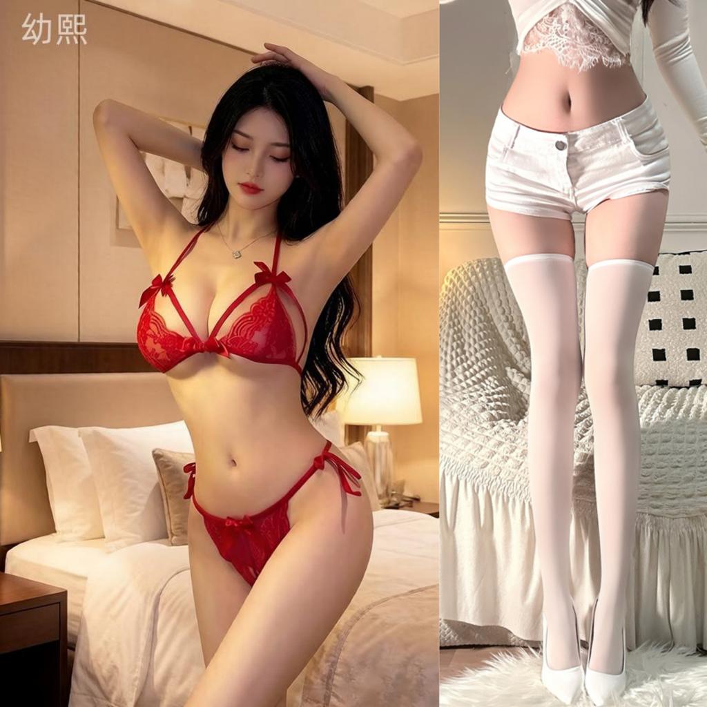 Sexy underwear lace bra panties pure temptation pajamas three-point sexy hot suspender suit women