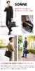 Sonne 2-Way Briefcase, Genuine Leather, Men's, Black, SO-SOX004-BK