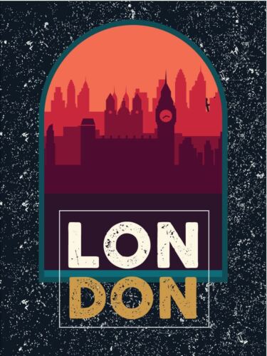 London Vintage Retro Metal SignAluminum 20x30cm(7.8x11.8inch)