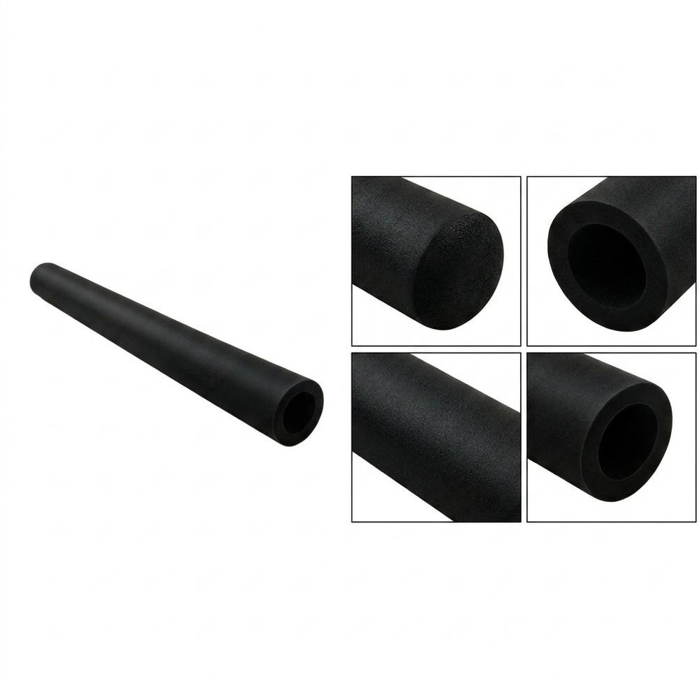 Black Rubber Plastic Foam Insulation Sleeve for 2 Inch Pipes Fire Resistant Weatherproof 3.2mm x 52mm x 1900mm