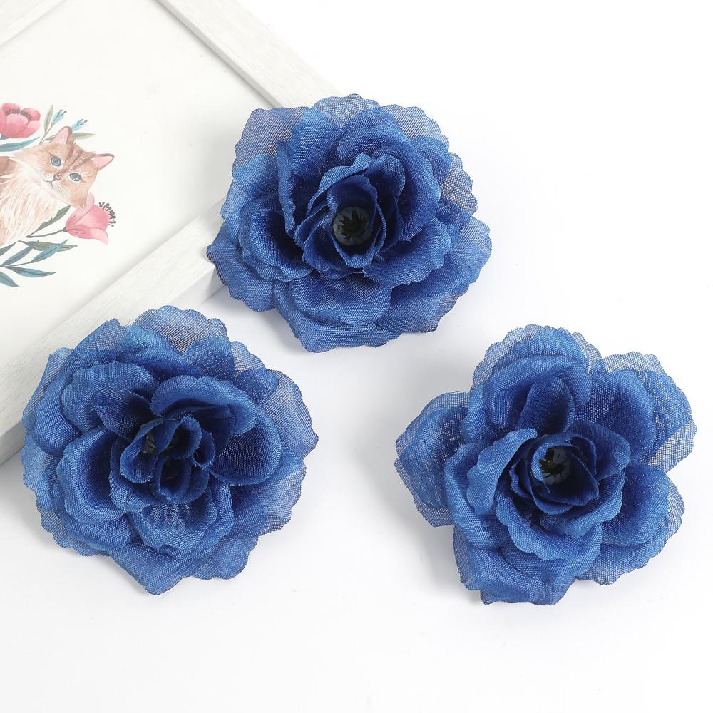 

10/20Pcs Artificial Rose Flower Heads Valentine s Day Bouquet And Photo Props Baby Bride Gift Party Mother s Day Wall Decoration 10Pcs синій