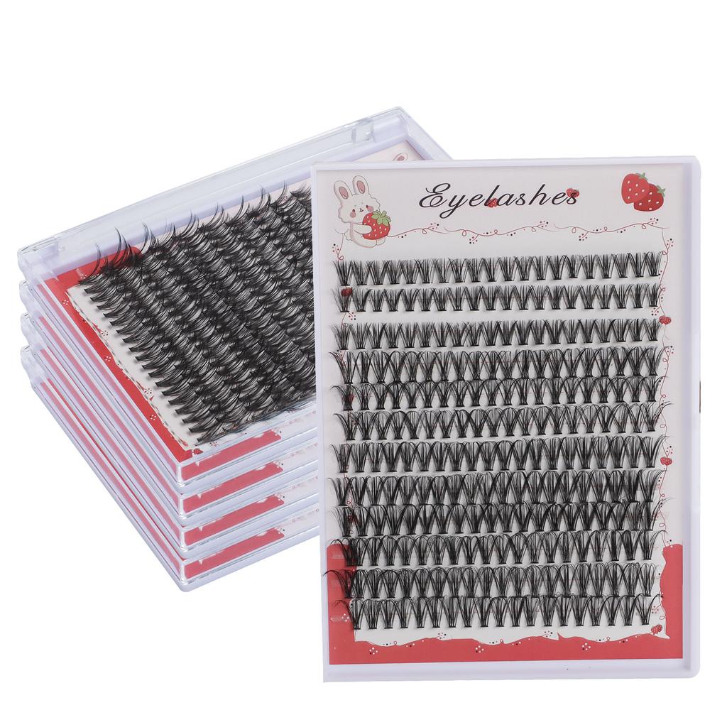 240 Clusters D Curved Hair False Eyelash Set 10-16Mmdiy Segmented Thick Natural Eyelashes