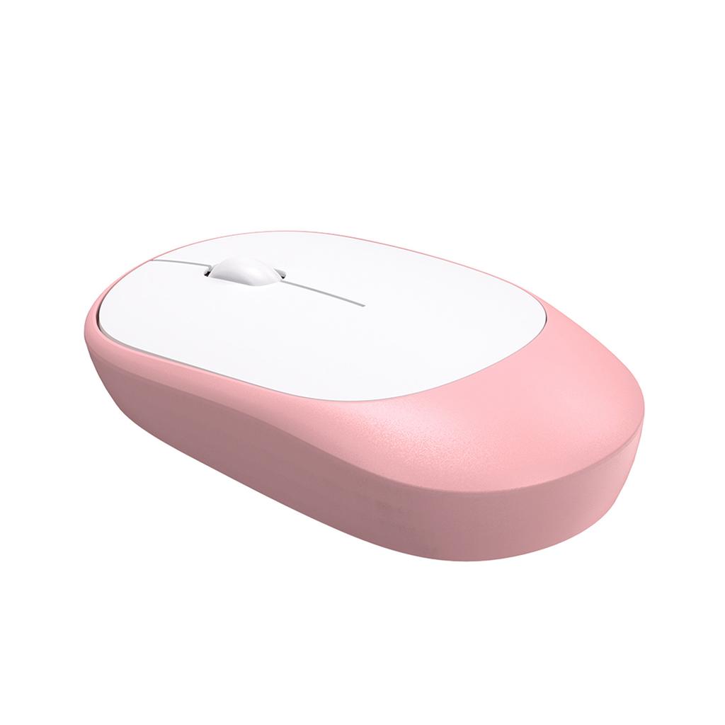 T-WOLF TF770 2.4G Wireless Keyboard Mouse Combo  Punk Round Keycap Comfortable   Typing Wide Compatibility Pink