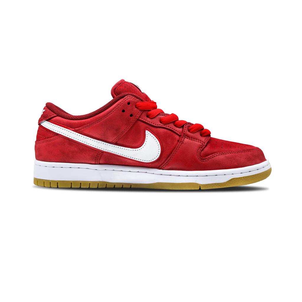 Nike Dunk SB Abrasion Resistant Abrasion Resistant Low Top Skateboard Shoes Unisex White Red FZ1287-300(Team839-Blood Rage)