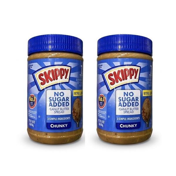 Skippy No Sugar Added Peanut Butter Chunk 454g x 2P